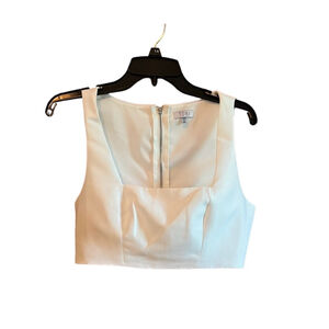 TOBI White Crop Top Women Medium Polyester